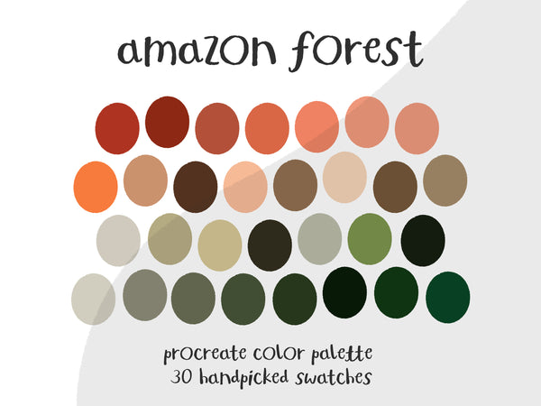 Color Palette for Procreate | Amazon Forest