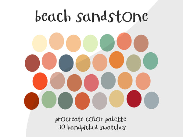 Color Palette for Procreate | Beach Sandstone