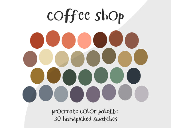 Color Palette for Procreate |  Coffee Shop