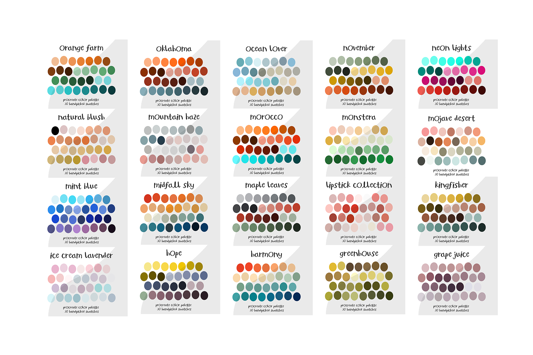 Color Palette BUNDLE / 166 Palettes for Procreate