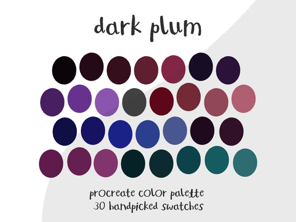 Color Palette for Procreate | Dark Plum