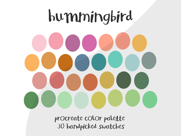 Color Palette for Procreate | Hummingbird