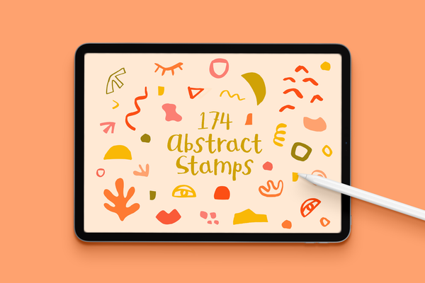 174 Abstract Stamps for Procreate