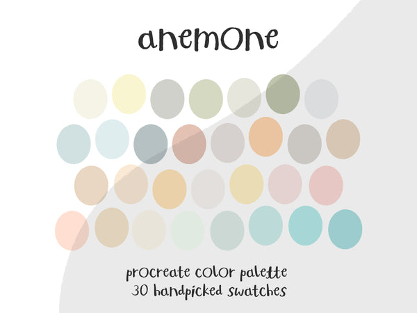 Color Palette for Procreate | Anemone
