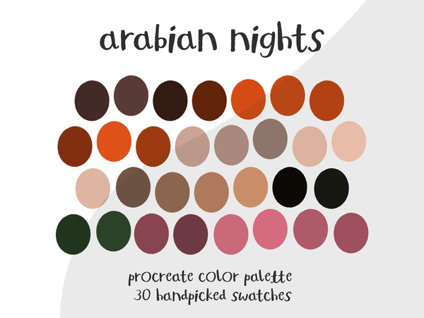 Color Palette for Procreate | Arabian Nights