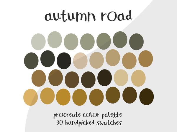 Color Palette for Procreate | Autumn Road