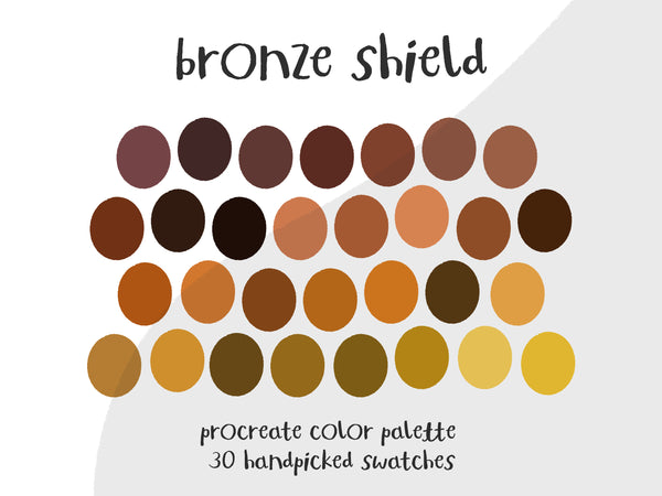 Color Palette for Procreate | Bronze Shield