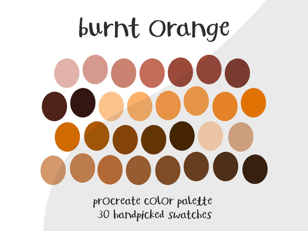 Color Palette for Procreate | Burnt Orange