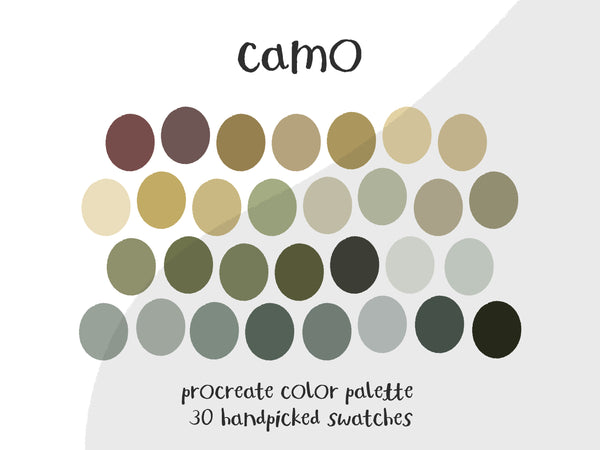 Color Palette for Procreate | Camo