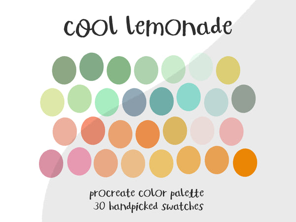 Color Palette for Procreate | Cool Lemonade