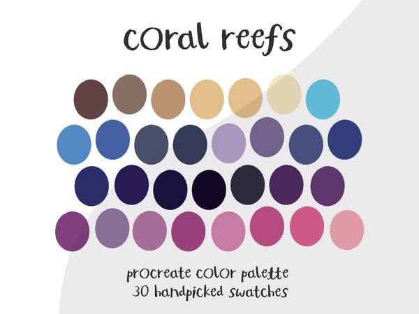 Color Palette for Procreate | Coral Reefs