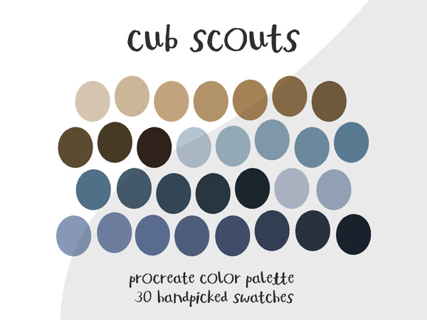 Color Palette for Procreate | Cub Scouts
