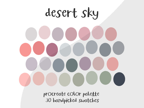 Color Palette for Procreate | Desert Sky