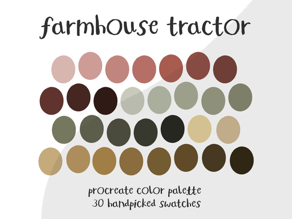 Color Palette for Procreate | Farmhouse Tractor