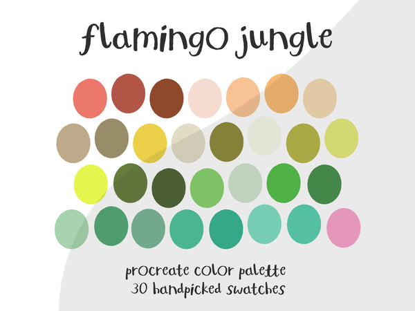 Color Palette for Procreate | Flamingo Jungle