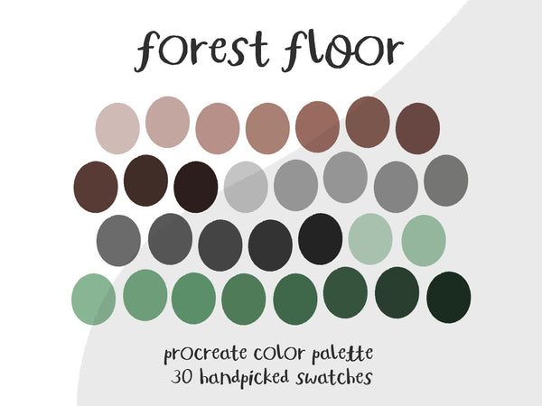 Color Palette for Procreate | Forest Floor