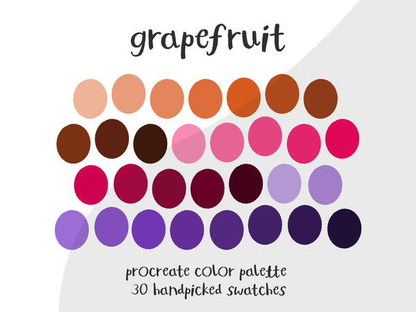 Color Palette for Procreate | Grapefruit