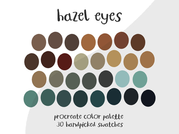 Color Palette for Procreate | Hazel Eyes