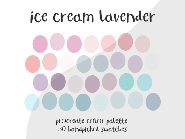 Color Palette for Procreate | Ice Cream Lavender