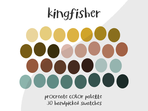 Color Palette for Procreate | Kingfisher