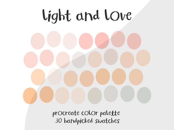 Color Palette for Procreate | Light and Love