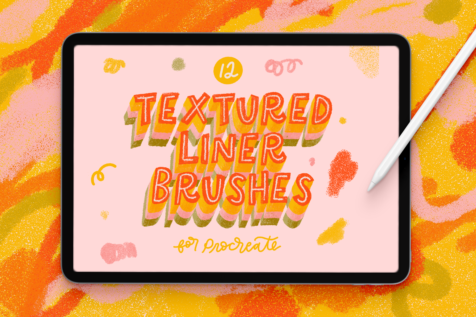 Textured Liner Brushes for Procreate