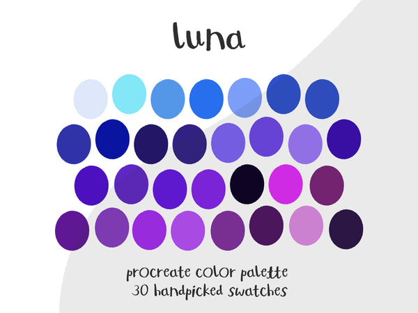 Color Palette for Procreate | Luna