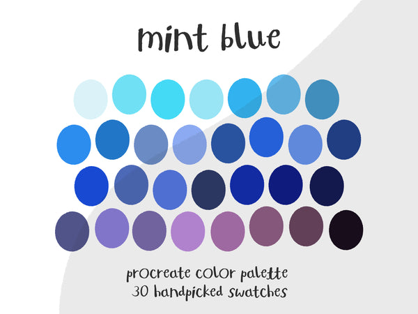 Color Palette for Procreate | Mint Blue