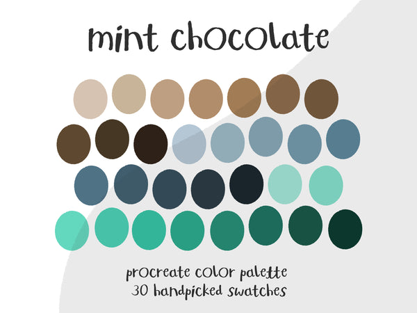Color Palette for Procreate | Mint Chocolate