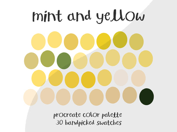 Color Palette for Procreate | Mint and Yellow