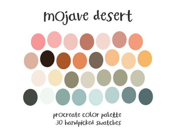 Color Palette for Procreate | Mojave Desert