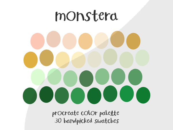 Color Palette for Procreate | Monstera