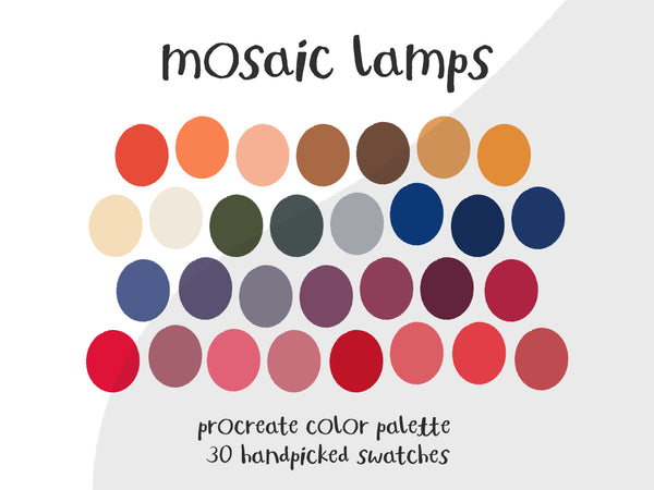 Color Palette for Procreate | Mosaic Lamps