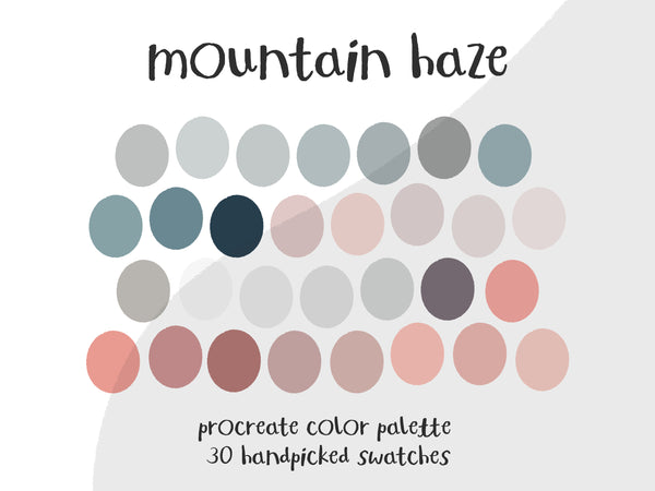Color Palette for Procreate | Mountain Haze