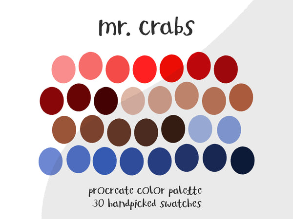 Color Palette for Procreate | Mr. Crabs