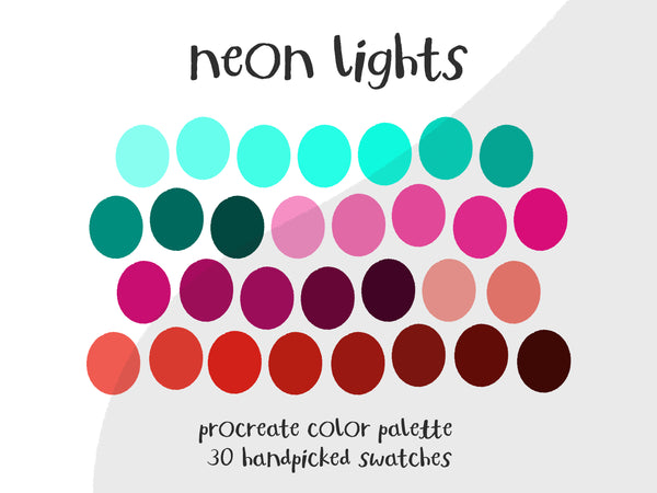 Color Palette for Procreate | Neon Lights