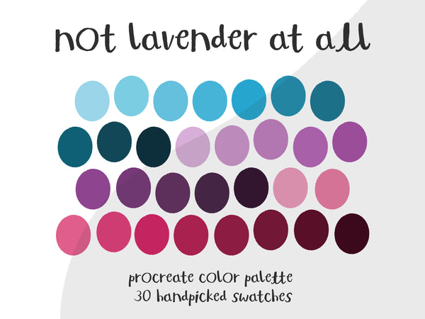 Color Palette for Procreate | Not Lavender At All