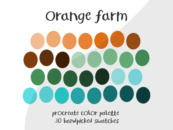 Color Palette for Procreate | Orange Farm