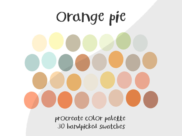 Color Palette for Procreate |  Orange Pie