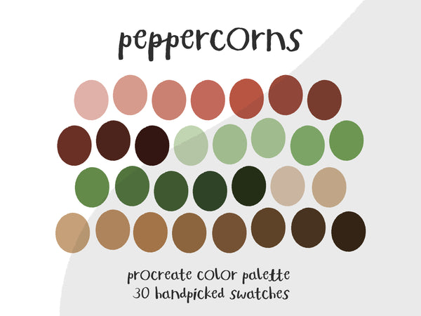 Color Palette for Procreate | Peppercorns
