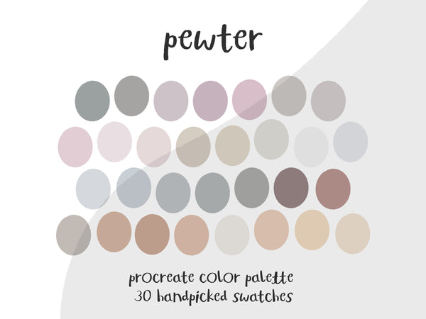 Color Palette for Procreate | Pewter