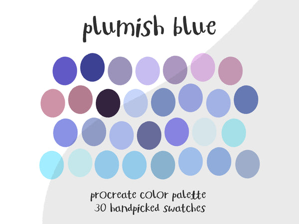 Color Palette for Procreate | Plumish Blue