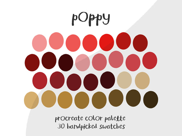 Color Palette for Procreate | Poppy