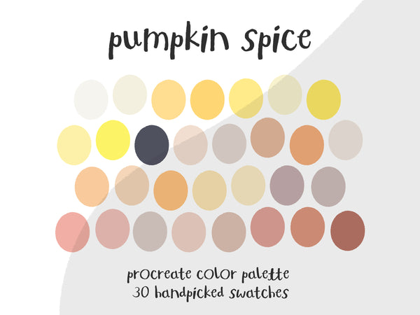Color Palette for Procreate | Pumpkin Spice