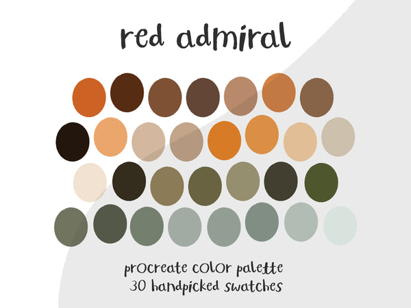 Color Palette for Procreate | Red Admiral