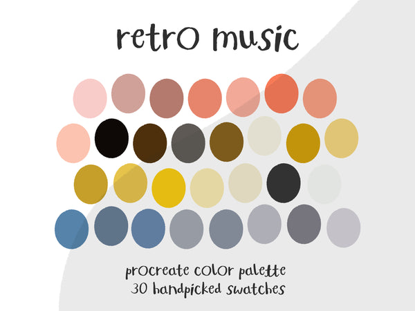 Color Palette for Procreate | Retro Music