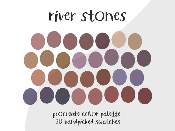Color Palette for Procreate | River Stones