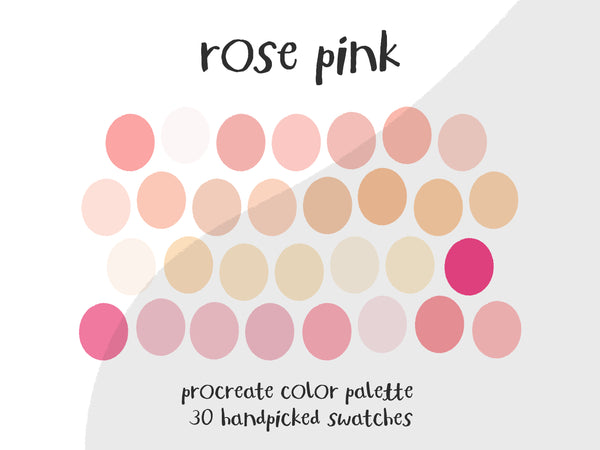 Color Palette for Procreate | Rose Pink