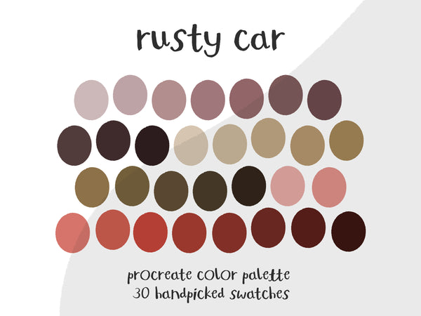 Color Palette for Procreate | Rusty Car