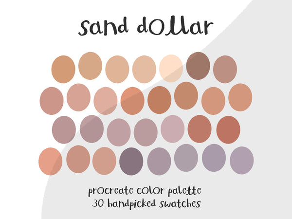 Color Palette for Procreate | Sand Dollar
